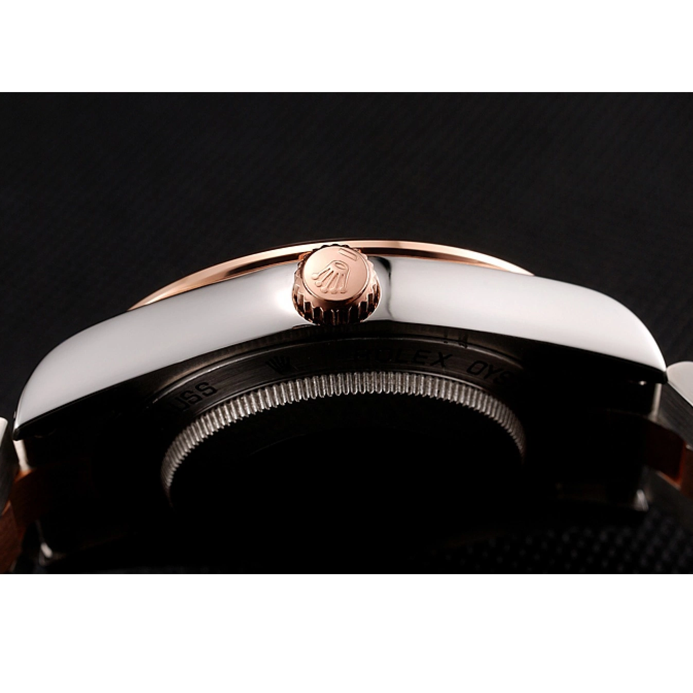 AAA Replica Watches Gold White Staineless Rose Swiss 1454108 Rolex Bezel Day-Date Dial Diamonds Steel Bracelet And 0731